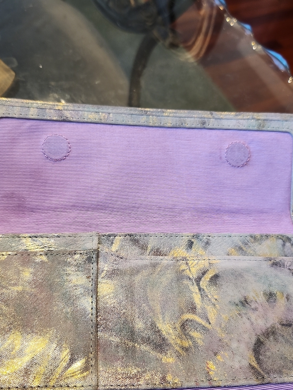 Hobo International Gold-Accented Leather Clutch Wallet - Picture 9 of 15